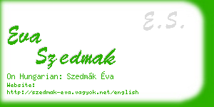 eva szedmak business card
